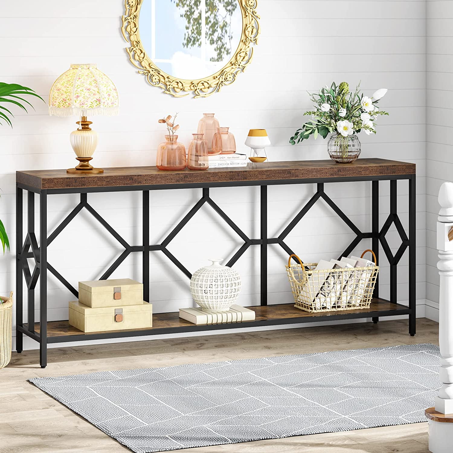 Tribesigns 71 Inch Extra Long Sofa Table, Narrow Long Sofa Console