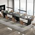 thumbnail image 1 of Tribesigns 71” Rectangular Conference Table, 6FT Executive Meeting Table for Office, Black（2PC), 1 of 6