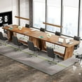 thumbnail image 1 of Tribesigns 71” Rectangular Conference Table, 6FT Executive Meeting Table for Office, Light Brown（2PC), 1 of 5