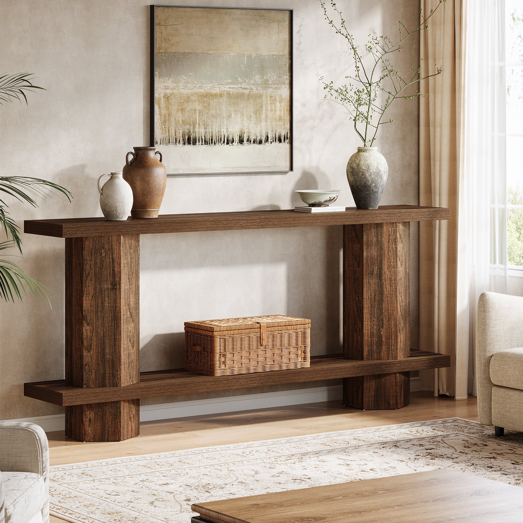 Tribesigns 71-inch Long Console Table for Entryway, Farmhouse Entryway ...