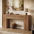 thumbnail image 1 of Tribesigns 71-inch Long Console Table for Entryway, Farmhouse Sofa Console Behind Couch, Walnut Brown, 1 of 9