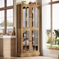 thumbnail image 1 of Tribesigns 72" Tall Pantry Cabinet with 4 Transparent Doors and 6-Tier Shelf, 1 of 7