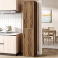 thumbnail image 1 of Tribesigns 75.39-Inch Wood Storage Cabinet, Tall Floor Cabinet with 2 Doors and 6 Shelves, 1 of 7