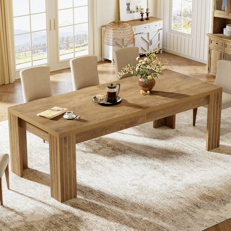 Tribesigns Dining Table for 6-10, Large Farmhouse