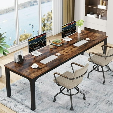 Tribesigns 78.7 Inch Extra Long Computer Desk Double Workstation for Home Office