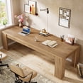 thumbnail image 1 of Tribesigns 78.7 Inch Extra Long Desk for 1-2 People, Large Two Person Rectangular Computer Table for Living Room,Home Office, Rustic Brown, 1 of 9