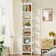 thumbnail image 1 of Tribesigns 78.7 Inches Tall Narrow Bookshelf, Freestanding 7-Tier Bookcase, Skinny Corner Storage Organizer for Home Office, 1 of 6
