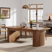 Tribesigns 78.7" Long Dining Table, Farmhouse Rectangular Kitchen Table for 6-8 People, for Dining Room, Kitchen, Living Room Dark Walnut