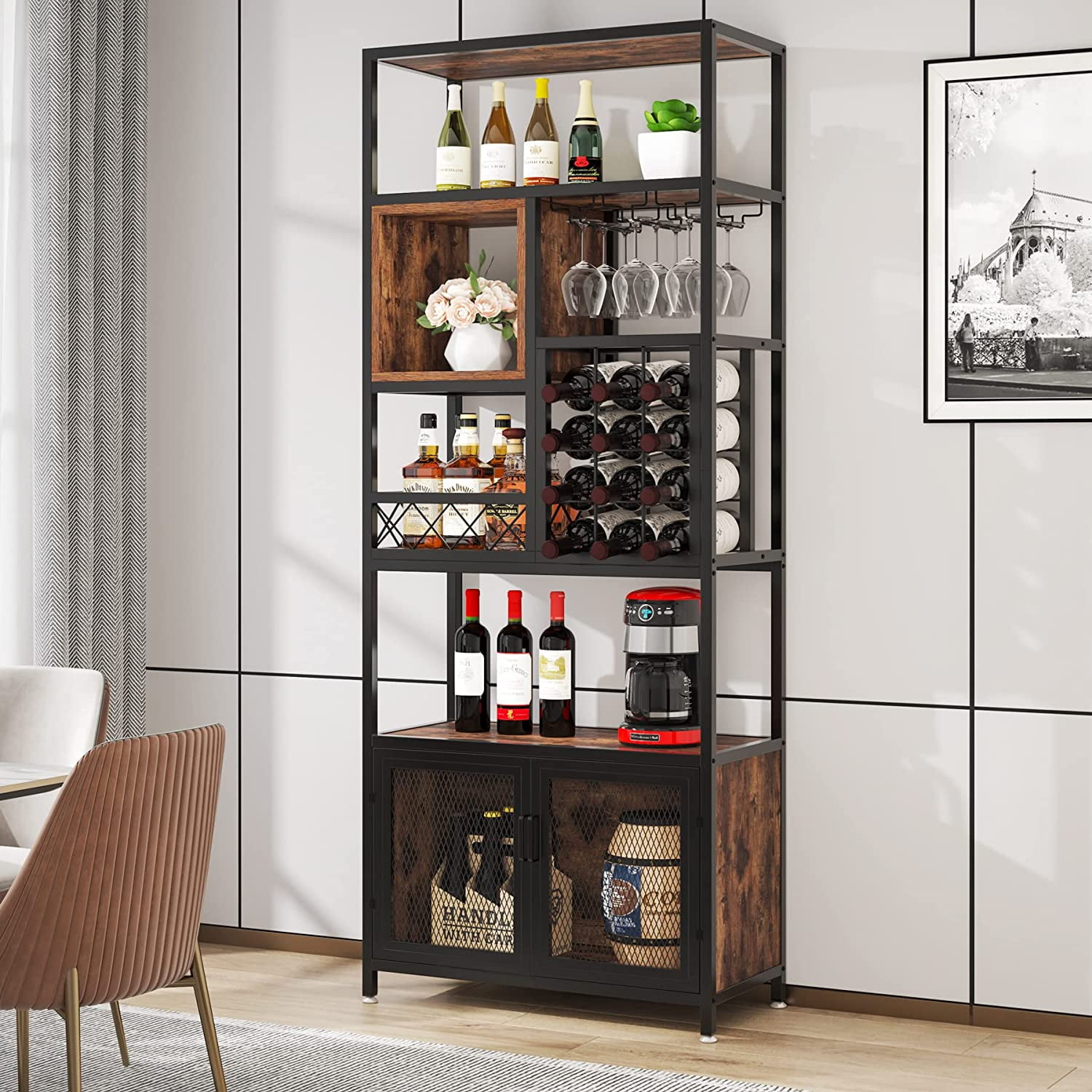 Bar Shelf Home Bar Accessories Wine Rack Wine Bottle Holder Wall