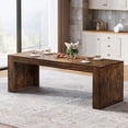 thumbnail image 1 of Tribesigns 78.74-Inch Extra Long Dining Table for 6-8,Farmhouse Kitchen Table with Large Tabletop,Vintage Brown, 1 of 5