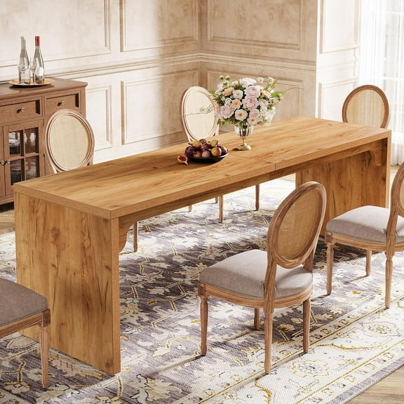 Finmind 78-Inch Modern Rectangular Dining Table, Large Wood Dinner Table for 6-8, Perfect for Dining Room or Home - Sturdy Base Design