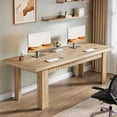 thumbnail image 1 of Tribesigns 79" Extra Long 2 Person Desk, Modern Wooden Double Desk Computer Desk for Home Office, 1 of 6