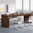 thumbnail image 1 of Tribesigns78.74-inch Extra Long Conference Table, Large Meeting Table with Spacious Worktop, for Office Conference Room, Easy Assembly, Dark Walnut, 1 of 8