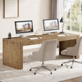 thumbnail image 1 of Tribesigns 79-inch Extra Long Desk, Two Person Desk for Home Office, Wooden Long Computer Double Desk, Writing Study Table for Office, Light Brown, 1 of 8