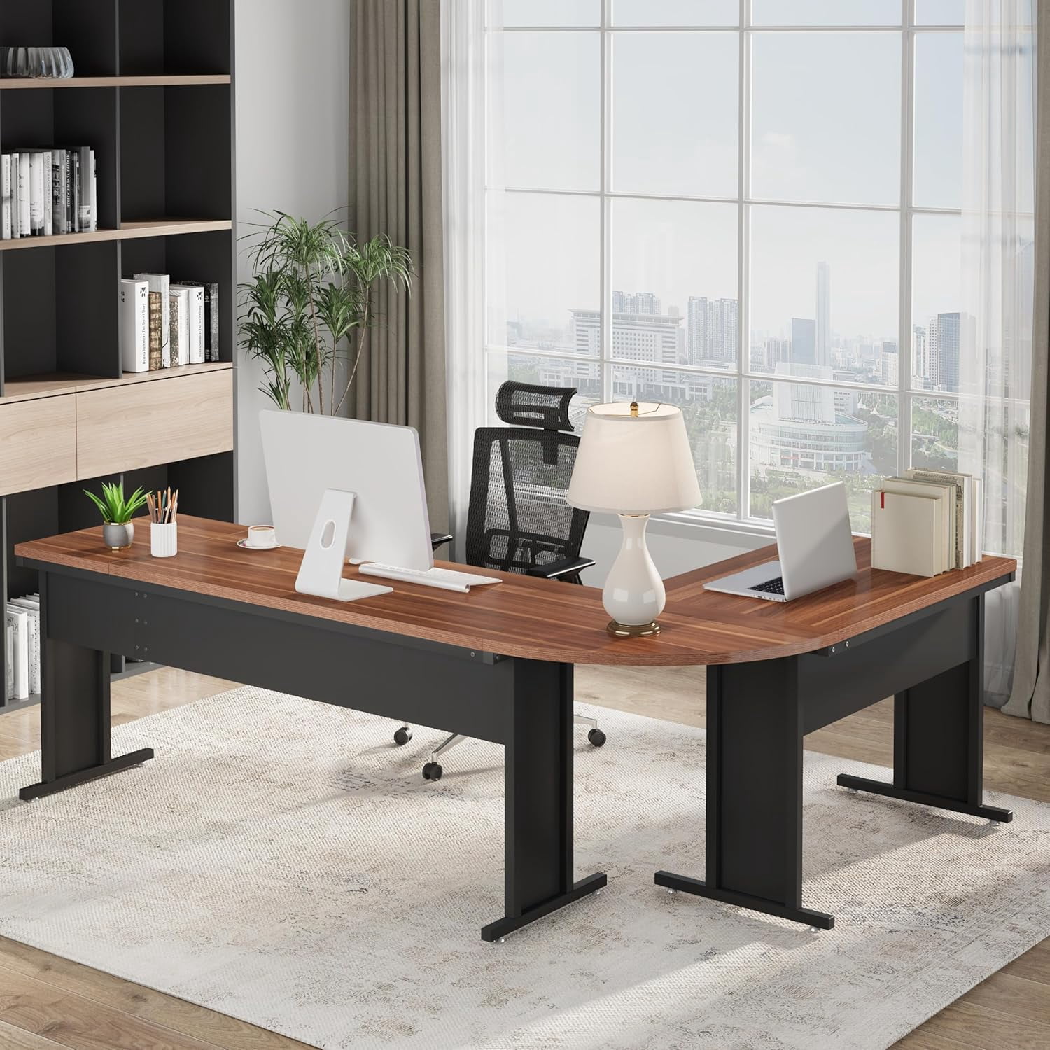 Tribesigns 83-Inch Large L Shaped Executive Desk for Home Office ...