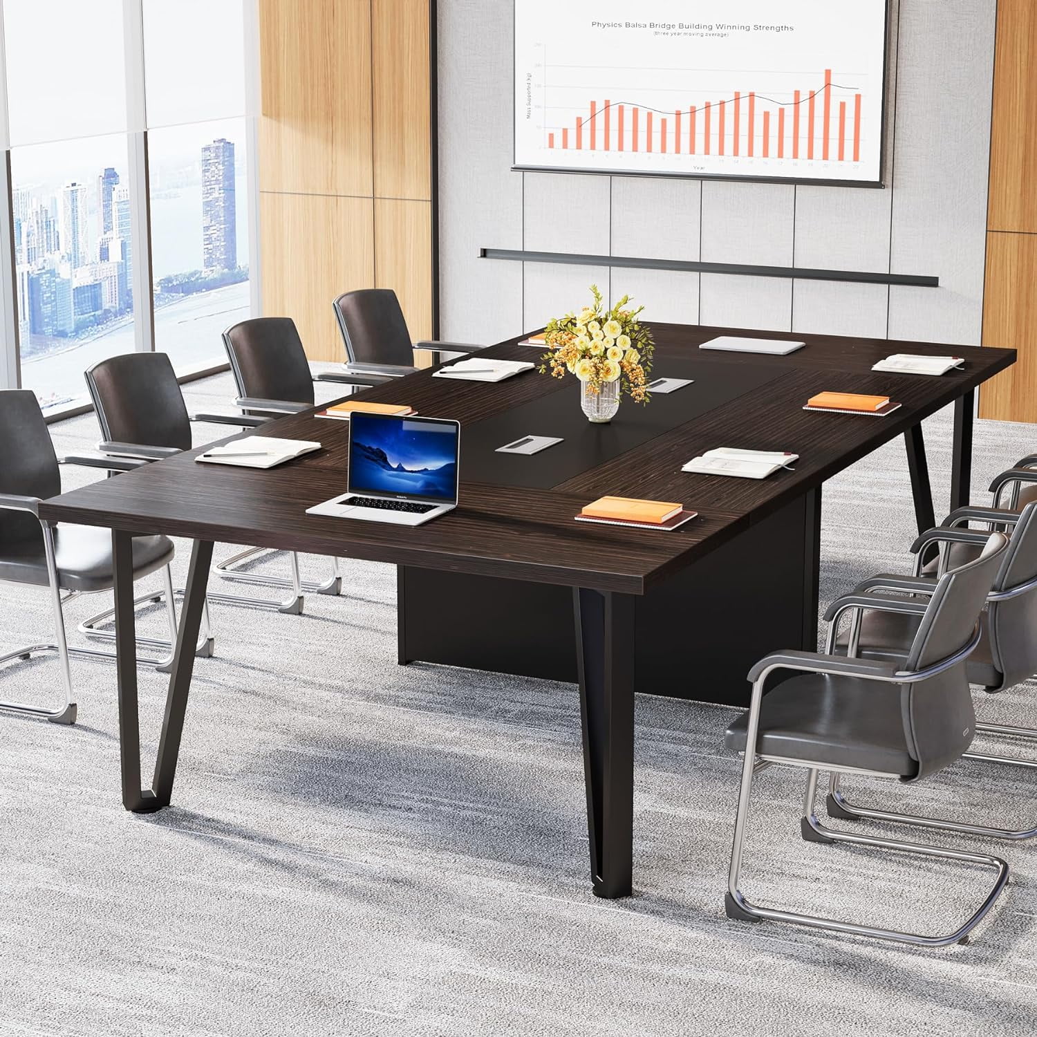 Tribesigns 8FT Conference Table, 94.48 Inches Conference Room Meeting ...