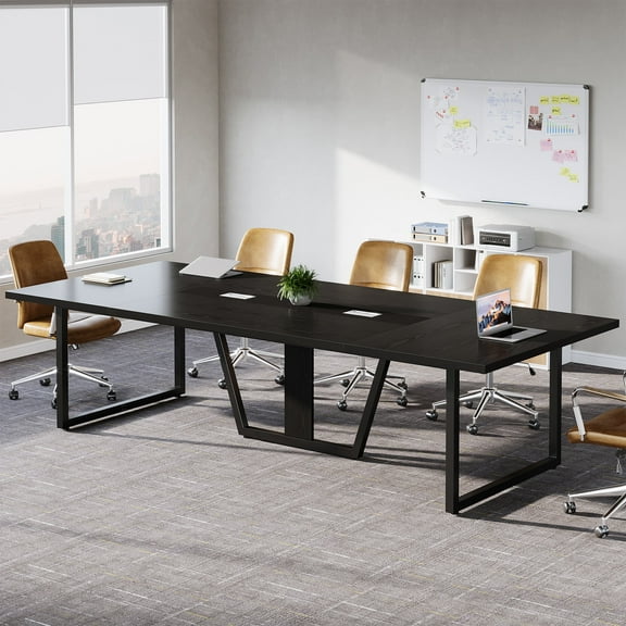 Tribesigns 8FT Conference Table, Large Business Meeting Podcast Table for 10 People for Office Conference