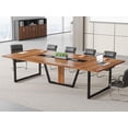 thumbnail image 1 of Tribesigns 8FT Conference Table, Large Meeting Table/Podcast Table for 10 People, Business Style Wooden Training Table with Strong Metal Frame for Office Conference, 1 of 8