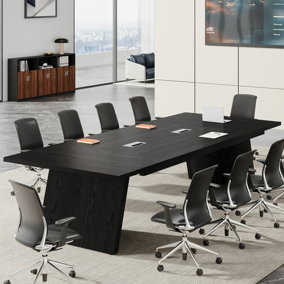 Tribesigns 8ft Conference Table, Large Meeting Table for 8-10 People, Business Seminar Furniture for Office Conference Room