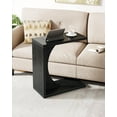thumbnail image 1 of Tribesigns C-Shaped End Table, Couch Table for Small Space, Small Sofa Side Table for Living Room, Bedroom (1PC, Black), 1 of 5