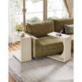 thumbnail image 1 of Tribesigns C-Shaped End Table Set of 2, Couch Table for Small Space, Small Sofa Side Table for Living Room, Bedroom (2PCS, Beige), 1 of 5
