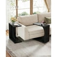 thumbnail image 1 of Tribesigns C-Shaped End Table Set of 2, Couch Table for Small Space, Small Sofa Side Table for Living Room, Bedroom (2PCS, Black), 1 of 5
