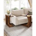 thumbnail image 1 of Tribesigns C-Shaped End Table Set of 2, Couch Table for Small Space, Small Sofa Side Table for Living Room, Bedroom (2PCS, Rustic Brown), 1 of 5