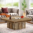thumbnail image 1 of Tribesigns Coffee Table Square LED Coffee Table Engineered Wood Low Coffee Table for Living Room, 1 of 6