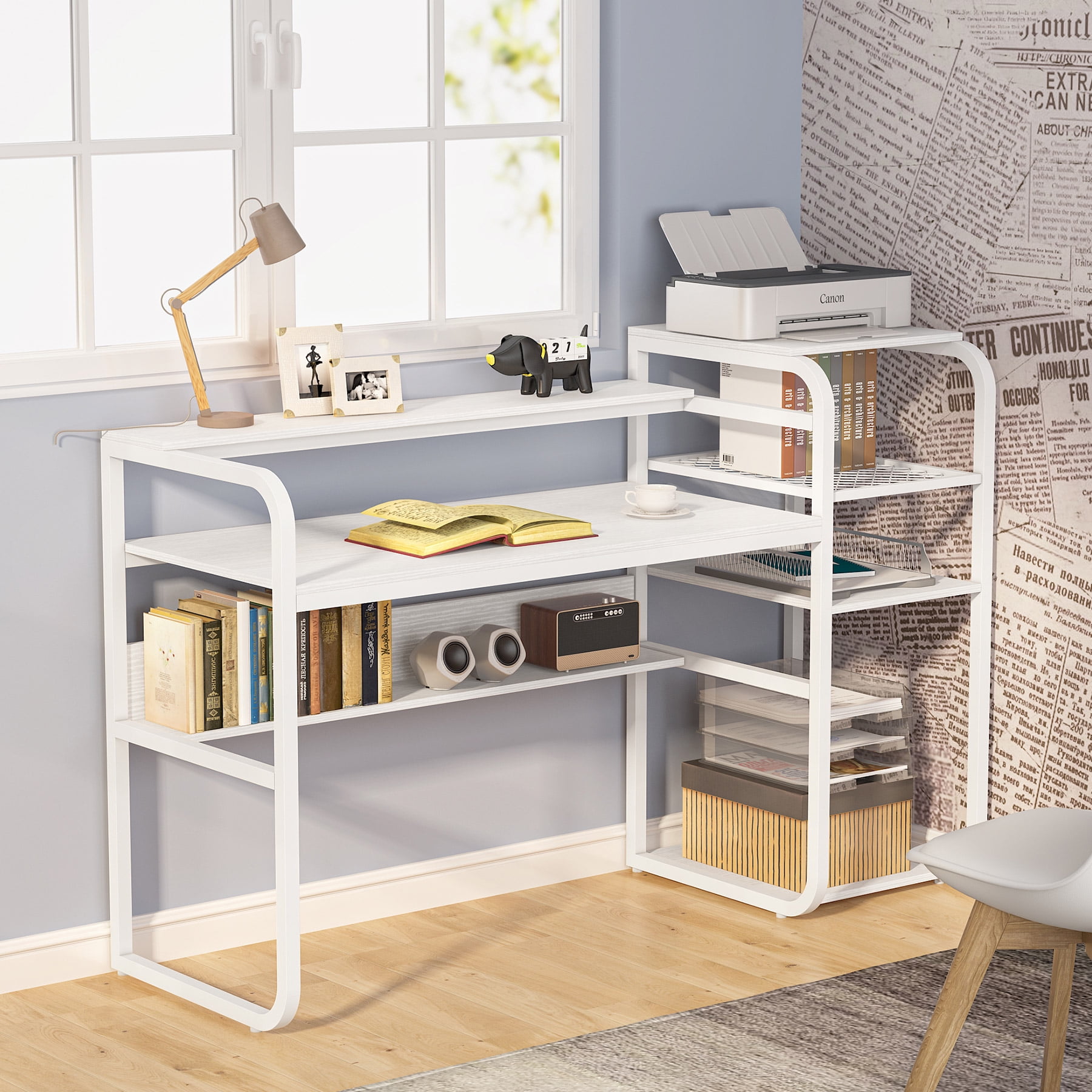 Tribesigns computer desk with hutch deals