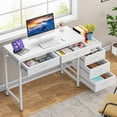 thumbnail image 1 of Tribesigns Computer Desk with 5 Drawers, Writing Desks Work Table with Reversible File Drawer Cabinet for Home Office, 1 of 5