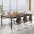 thumbnail image 1 of Tribesigns Conference Table, 78.7" W Meeting Seminar Table, Large Rectangle Computer Desk, Boardroom Desk, Rustic Brown, 1 of 7