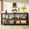 thumbnail image 1 of Tribesigns Console Table with Storage Shelves , 70.9" Industrial 3-Tier Sofa Table for Living Room, Long Foyer Table Entryway Table for Hallway, Front Door, Entrance, 1 of 8