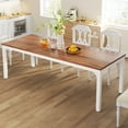 thumbnail image 1 of Tribesigns Dining Table for 6-8 Person, 78 inch Long Rectangular Kitchen Dining Table for Living Room and Dining Room, 78.7 x 27.5 x 29.5 Inches (Only Table, Walnut & White), 1 of 5
