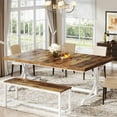 Tribesigns Dining Table for 46 People, 62.4Inch Rectangle Industrial