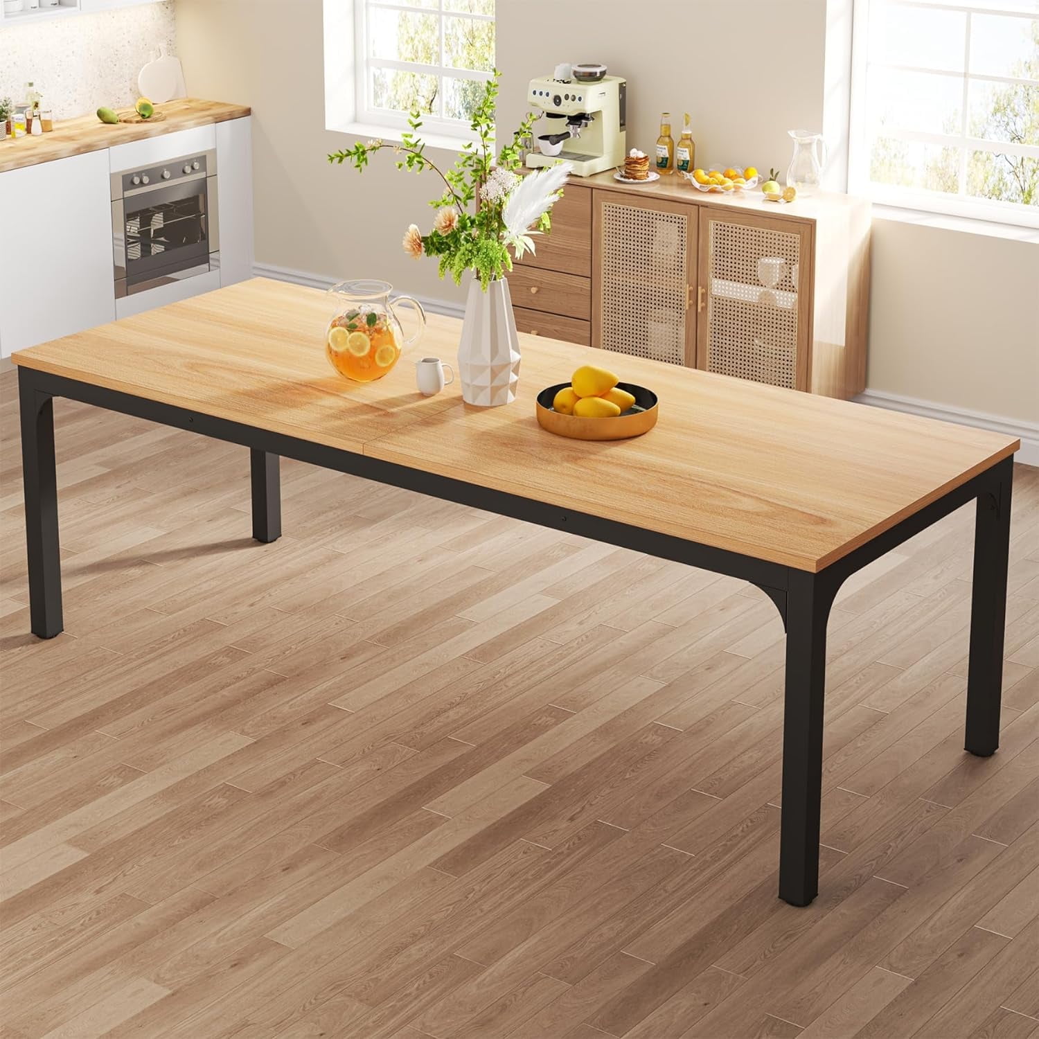 Tribesigns Dining Table for 6-8 Person, 78 inch Long Rectangular Kitchen Table (Only Table ...