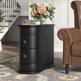 thumbnail image 1 of Finmind End Table,2-Drawer Narrow Solid Side Table Slim Chair Side Table, 1 of 8