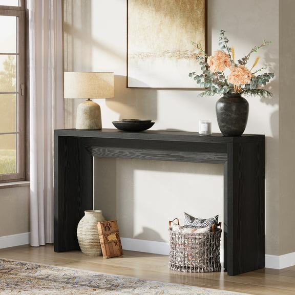 Tribesigns Farmhouse Console Table, 55-Inch Wooden Sofa Table with Storage for Entryway