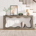 thumbnail image 1 of Tribesigns Farmhouse Console Table, 63-Inch Scalloped Console Table, Behind Couch Table, 1 of 6