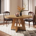 thumbnail image 1 of Tribesigns Farmhouse Dining Table for 4 People, 47" Round Wood Dining Table (Chairs Not Included), 1 of 7