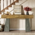 thumbnail image 1 of Tribesigns Farmhouse Entryway Table, 63-Inch Long Wooden Sofa Console Table, 1 of 7