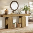 thumbnail image 1 of Finmind Farmhouse Wood Console Table, 70.9-Inch Entryway Accent Table with U-Shaped Base, 1 of 7