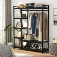 thumbnail image 1 of Tribesigns Free -Standing Closet Organizer, Heavy Duty Closet Storage with 6 Shelves and Hanging Bar, Large Clothes Storage & Standing Garmen Rack for Bedroom, 1 of 6