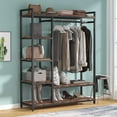 thumbnail image 1 of Tribesigns Free-standing Closet Organizer Garment Rack with 6 Storage Shelves and Hanging Bar, 1 of 7
