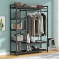 thumbnail image 1 of Tribesigns Free-standing Closet Organizer Garment Rack with 6 Storage Shelves and Hanging Bar, 1 of 7