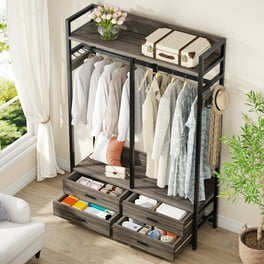 Tribesigns L Corner Garment Rack with Storage Shelves and Hanging Rod  Bedroom