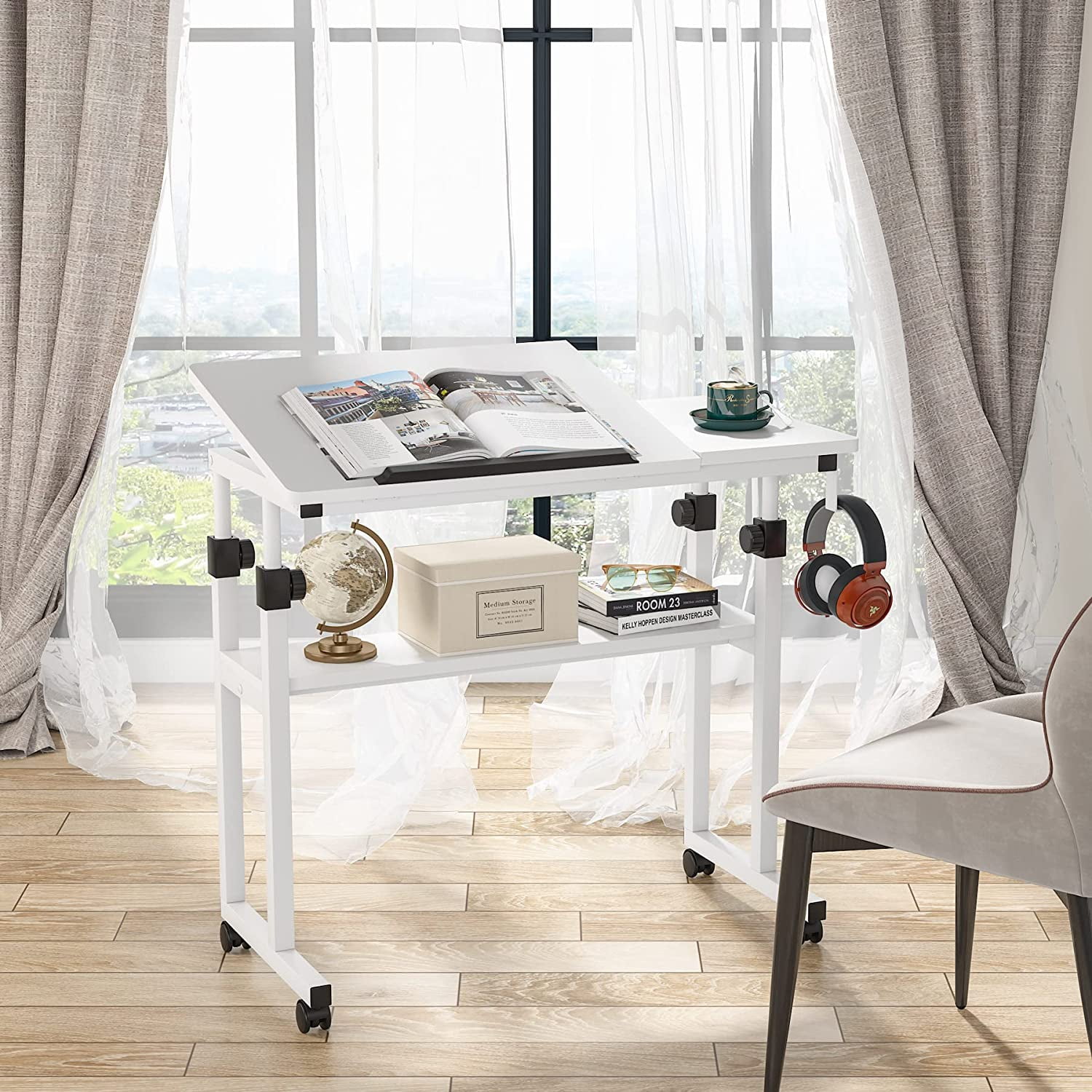 Tribesigns Height Adjustable Portable Desk for Sofa Bed, Small Standing