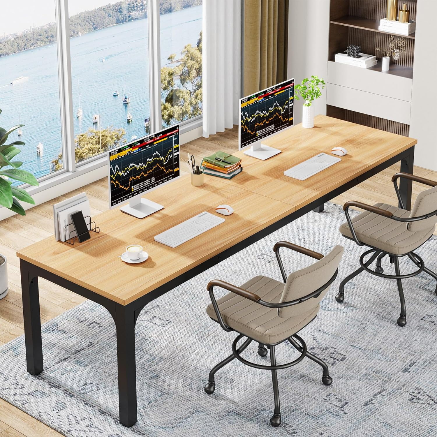 Tribesigns 78.7 inches 2 Person Desk, Double Office