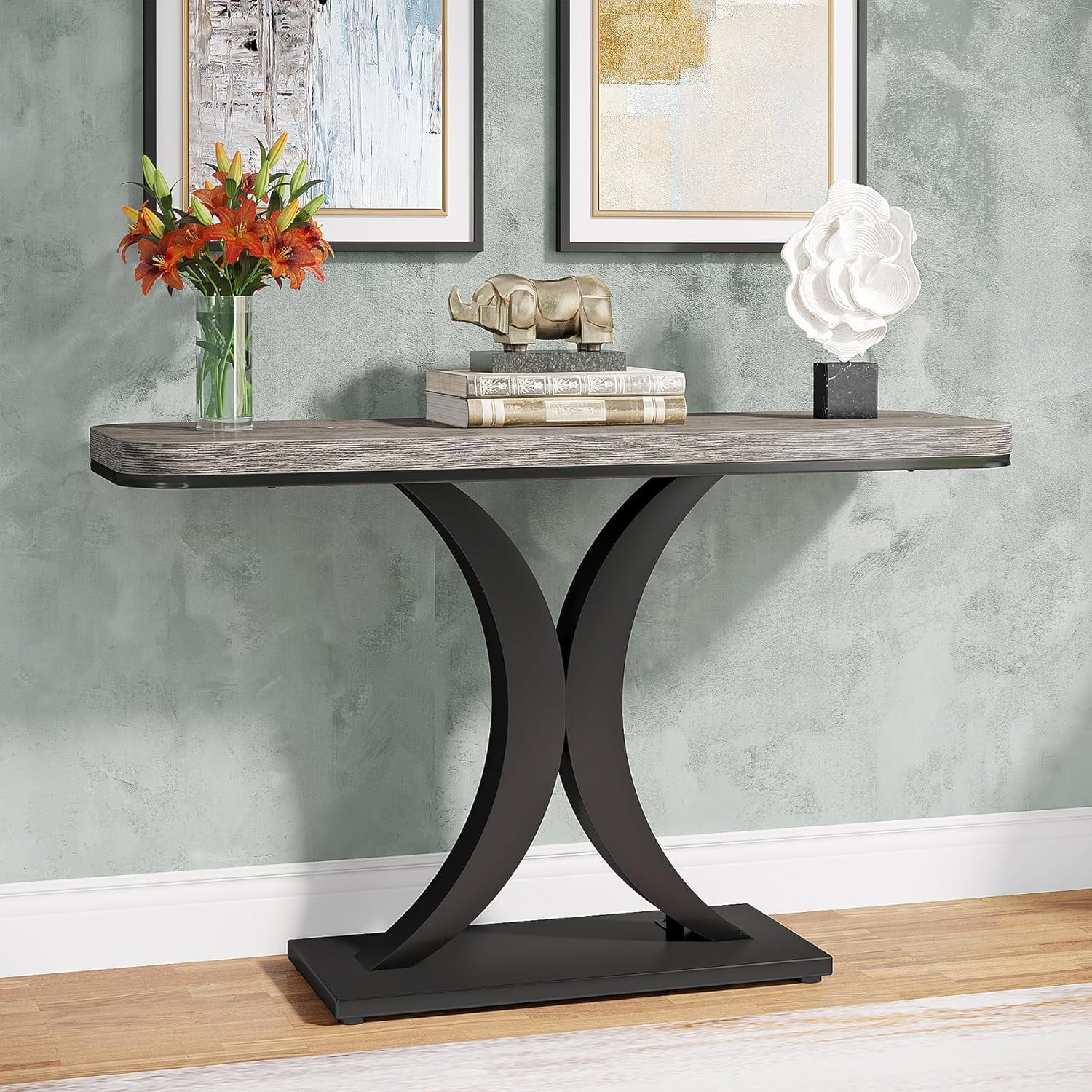 Tribesigns Industrial Console Table, 40 inch Narrow Entryway Foyer ...