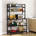 thumbnail image 1 of Tribesigns Kitchen Bakers Rack, Industrial 5-Tier Wood Kitchen Utility Storage Shelf Organizer, Black, 1 of 5