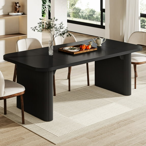 Tribesigns Kitchen Dining Table for 4-6 People, 62-Inch Modern Farmhouse Dining Table (Only Table)